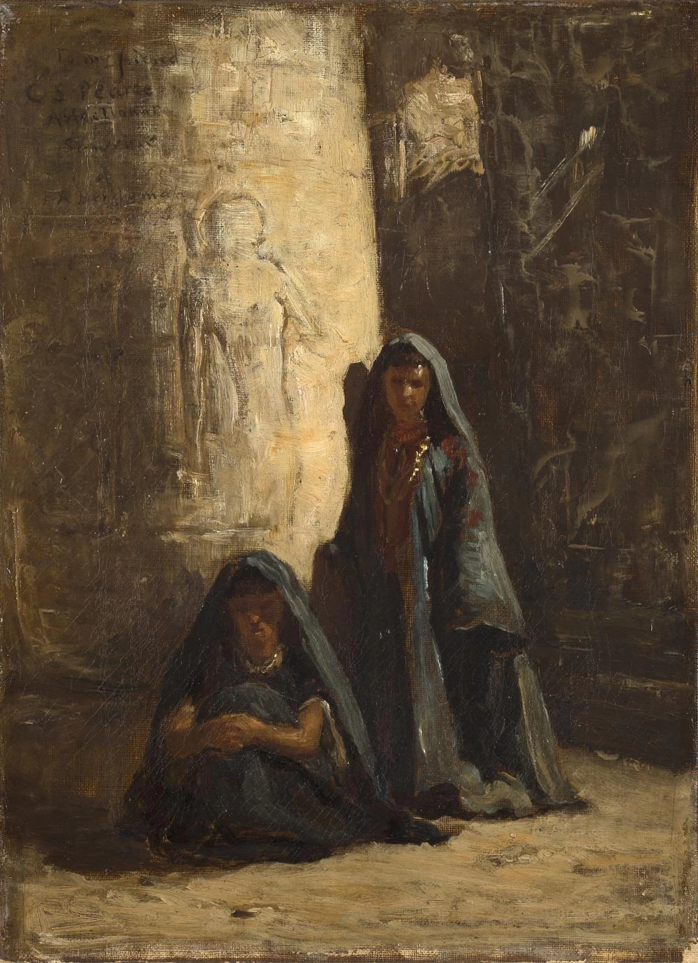 Ragazze egiziane all'ombra di un tempio, intorno al 1873